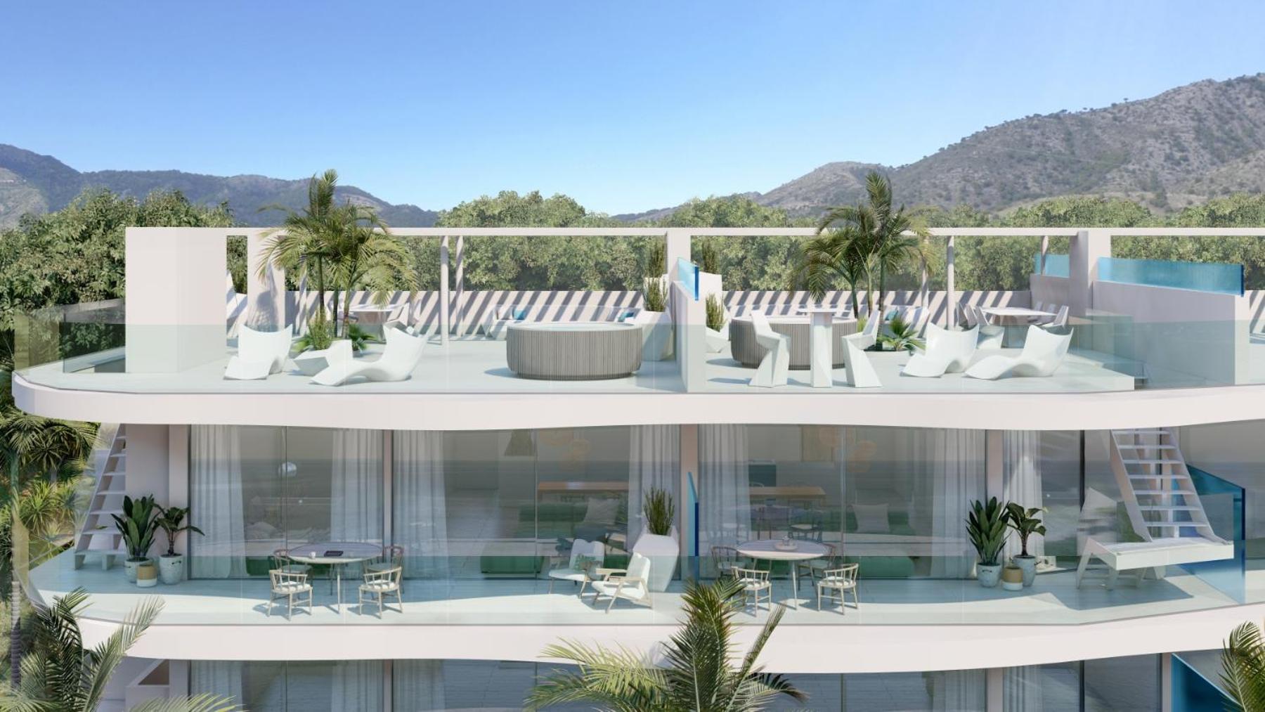 푸엔히롤라 Panoramic Seaview Penthouse The Wave 아파트 외부 사진